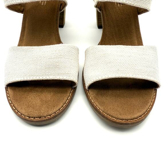 Toms Majorca Cutout Heeled Sandal Natural Yarn Dye Size 10 - Picture 3 of 14